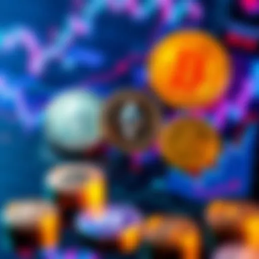 Graphic showing Bitcoin, Ethereum, and Litecoin symbols with transaction stats and trends in 2025