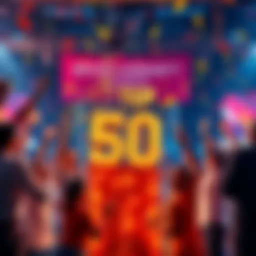 A group of people joyfully celebrating with confetti and banners, highlighting a milestone in the crypto community.