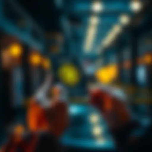 A person holds a smartphone displaying a cryptocurrency app while looking pleased, symbolizing easy access to crypto purchases.