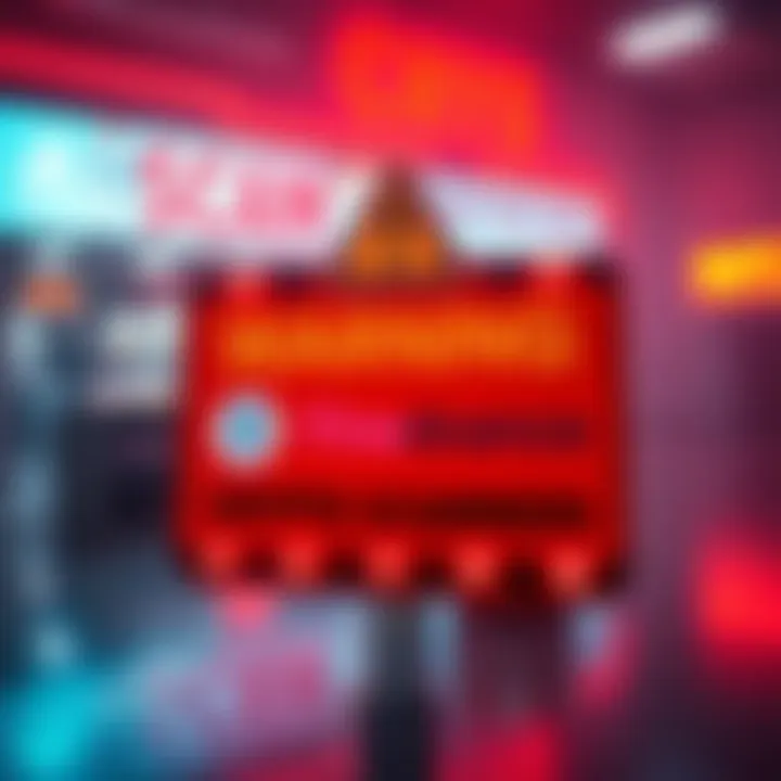 A warning sign about potential scams in cryptocurrency with Finadvance and Finxcell logos