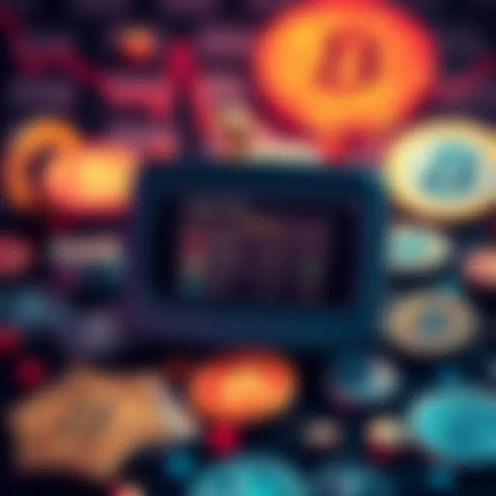 A Ledger Wallet displaying various staking options with cryptocurrency symbols around it, emphasizing locked period staking for secure earnings.