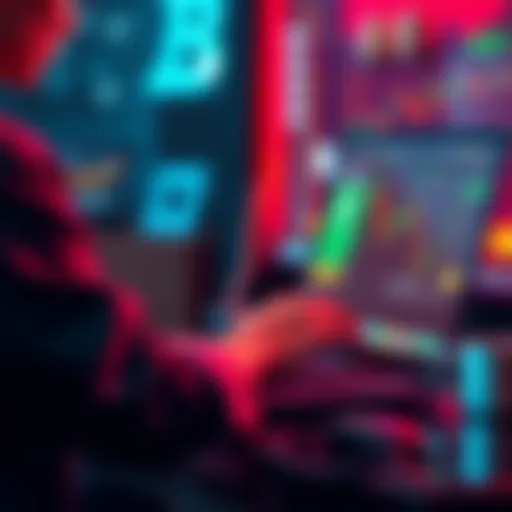 A person using a laptop to swap cryptocurrency on a user-friendly interface.