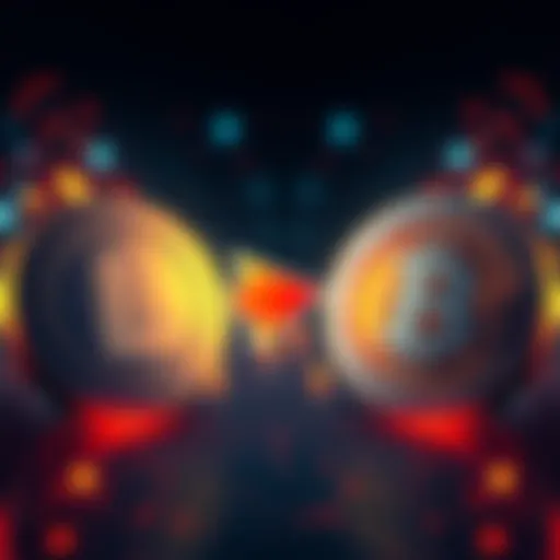 Illustration of two cryptocurrencies being swapped, represented by arrows between Litecoin and Bitcoin Cash logos, symbolizing non-custodial methods.
