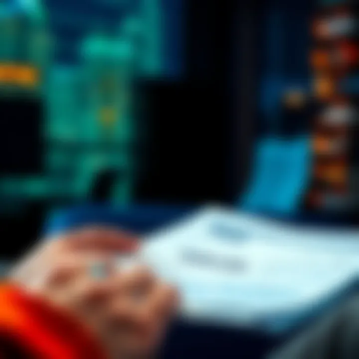 Person reviewing crypto tax documents with 1099-DA form in focus