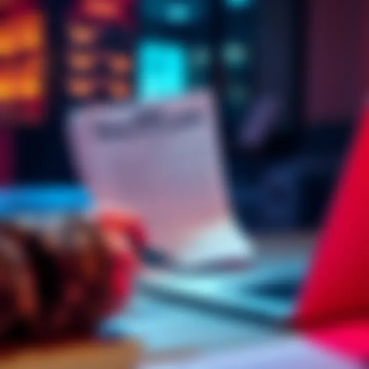 A person reviewing HMRC's crypto tax documents with a calculator and laptop