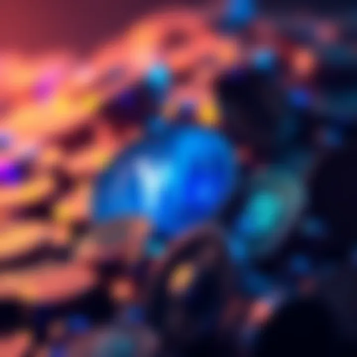 A visual representation of cryptocurrency tokens being released into the market, depicting WhiteBIT Coin and other tokens.