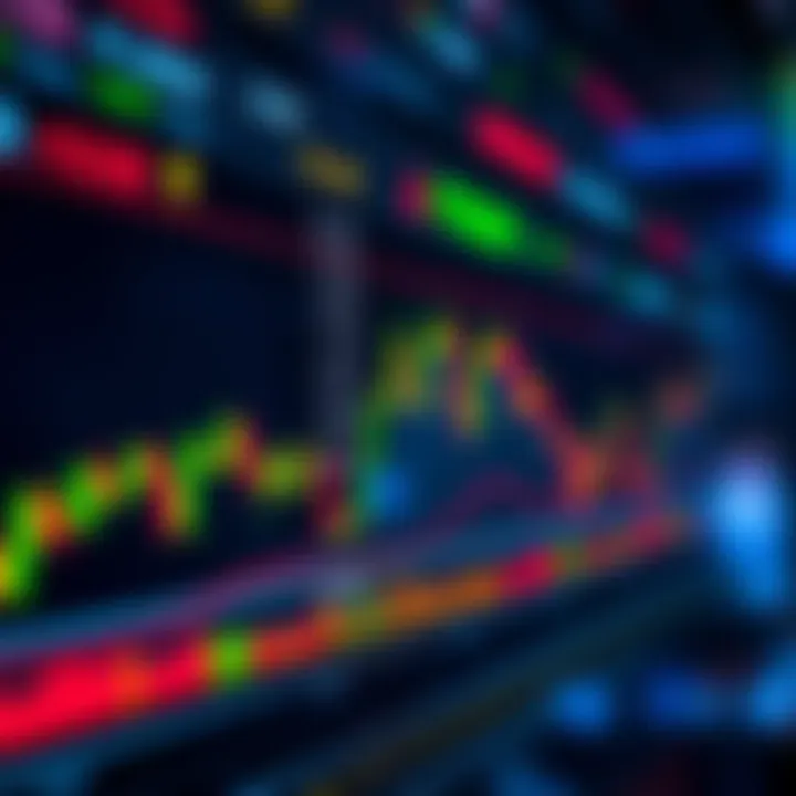 A close-up view of a digital trading interface showing crypto prices and charts, illustrating the fast-paced environment of crypto exchanges.