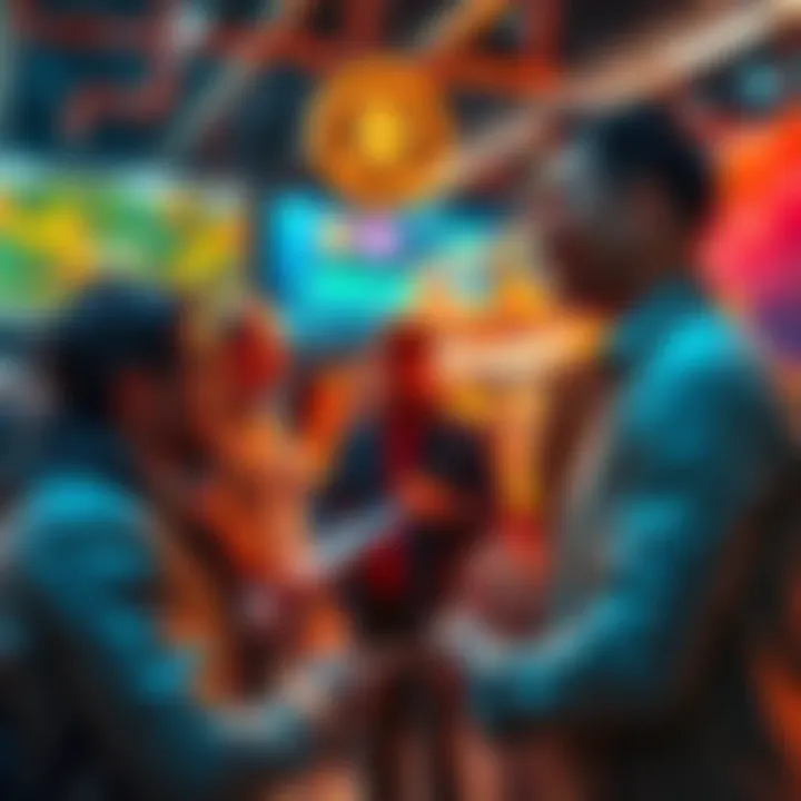 Crypto Trading with Rubic Johnny Hamcheck engaging with crypto community while showcasing Rubic's platform for easy token swaps across blockchains