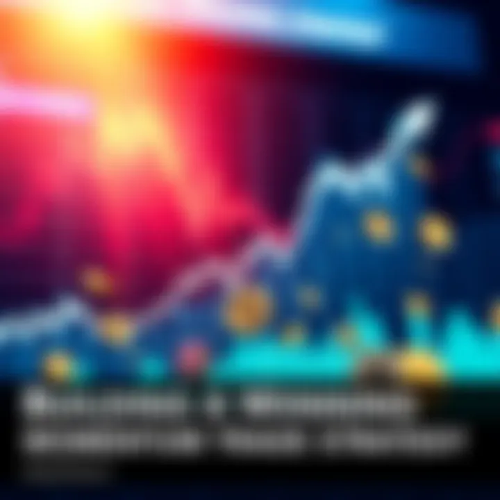 A graph showing positive trading results in the crypto market, with upward trends and various tokens represented.