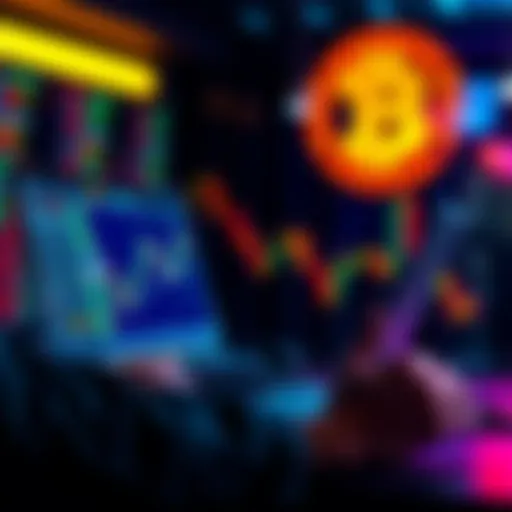 A person using a laptop to trade cryptocurrency without KYC hurdles, highlighting privacy in transactions.