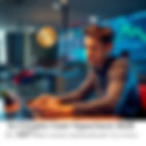 A person sitting at a table looking at a laptop displaying cryptocurrency charts and DeFi platforms, with a thoughtful expression.