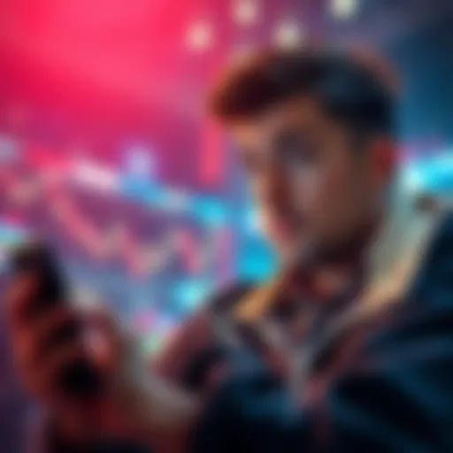 A person looking worried while checking cryptocurrency prices on a smartphone, representing market uncertainty.