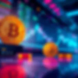 Illustration showing Bitcoin symbols alongside stock market graphs, highlighting the debate over crypto listings in financial news