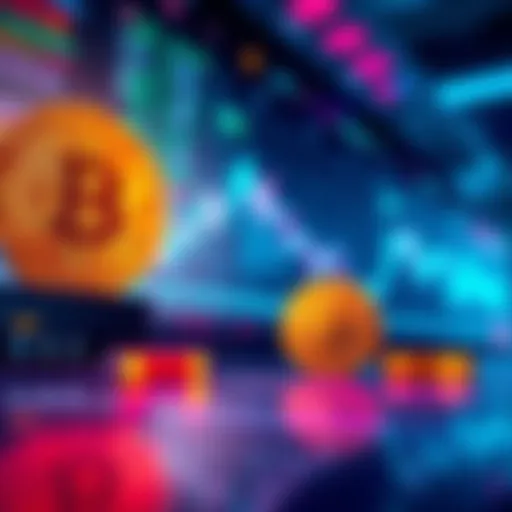 Illustration showing Bitcoin symbols alongside stock market graphs, highlighting the debate over crypto listings in financial news