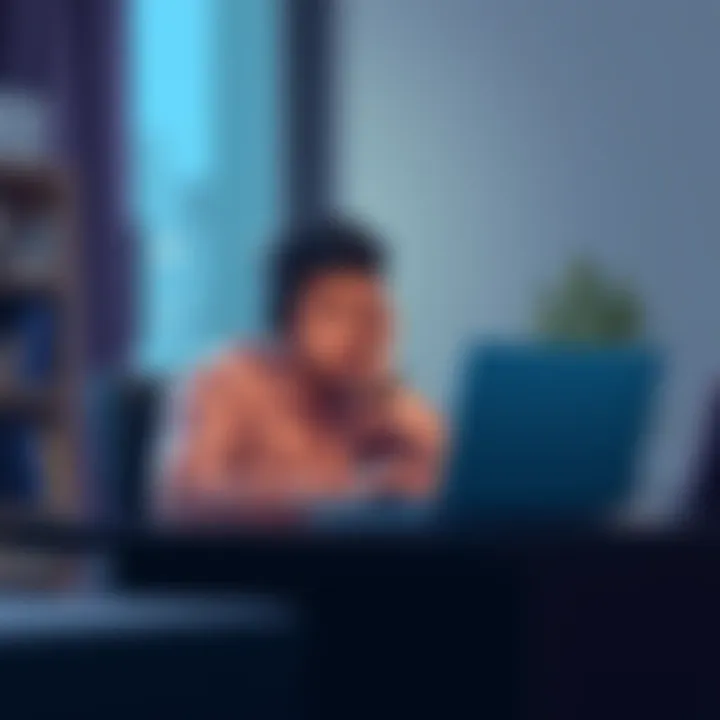 A frustrated customer sitting at a desk, looking at a laptop screen with a Binance logo, expressing concern about a missing SEPA deposit