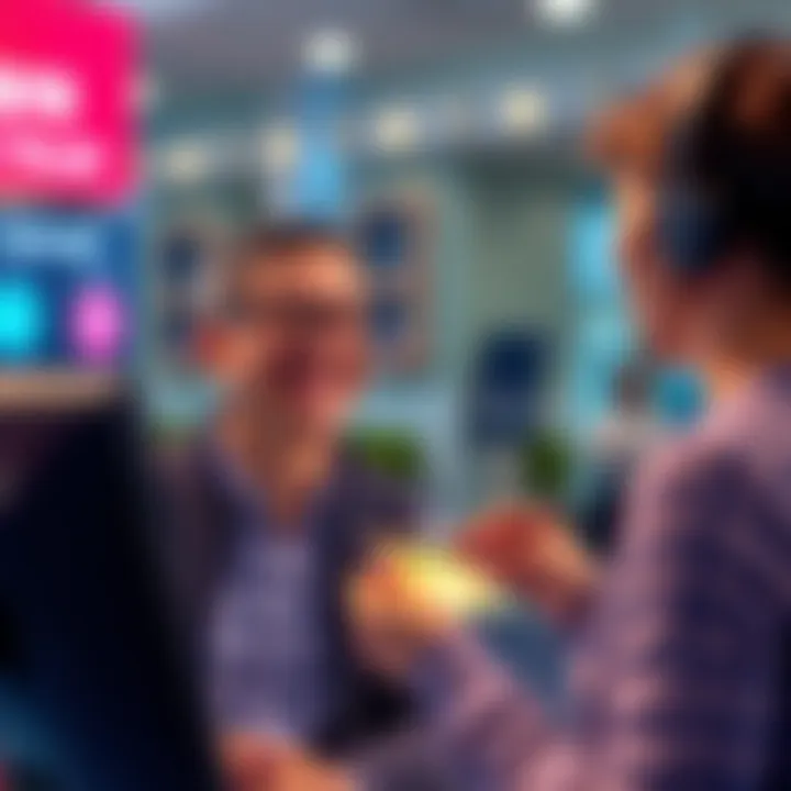 A happy customer talking to a Revolut support agent about their account adjustment while holding a metal card
