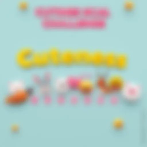 A colorful graphic showing a cuteness scale from 1 to 10 with cute illustrations of animals and emojis.