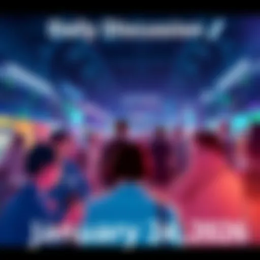 A vibrant graphic showing people chatting and sharing insights about trading and events for January 24, 2026.