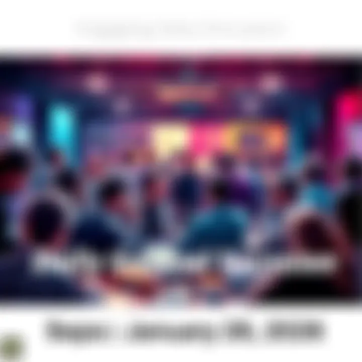 A vibrant online forum scene with people sharing thoughts and engaging in conversation about various topics.