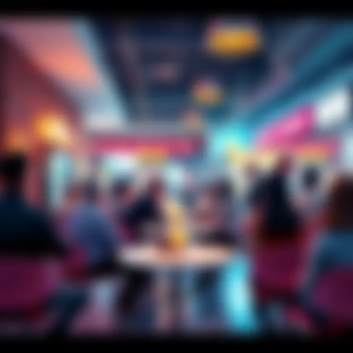 People chatting in a friendly setting about donuts and trading