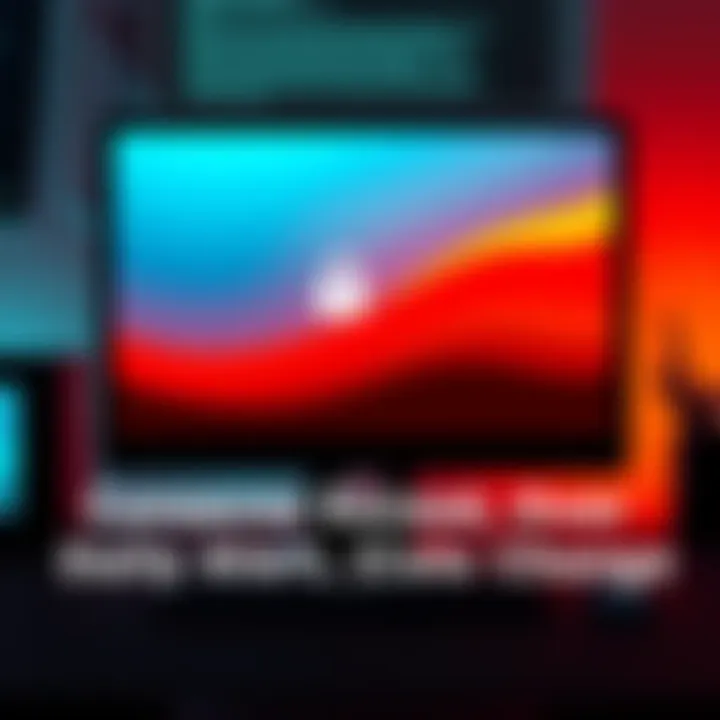 Illustration of a computer screen displaying a daily login alert with a yellow symbol transitioning to red, symbolizing the debate about alert visibility.