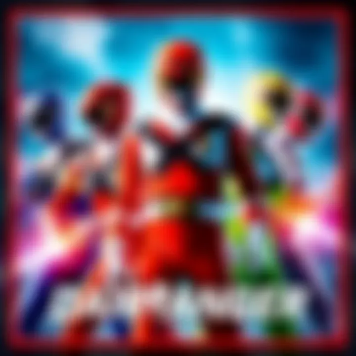 Poster featuring the main characters from Dairanger in their colorful costumes ready for action.