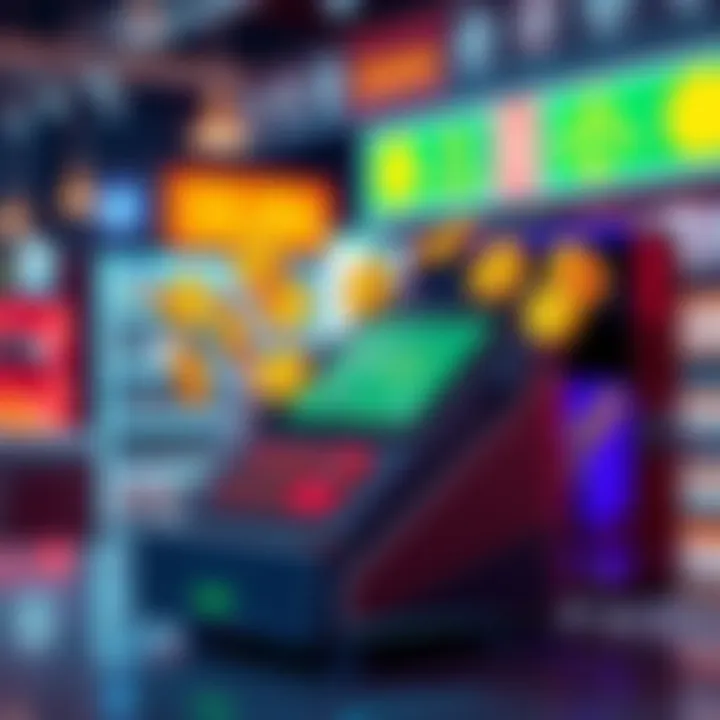 A modern Point of Sale terminal with cryptocurrency symbols, illustrating the concept of decentralized payments for Solana.