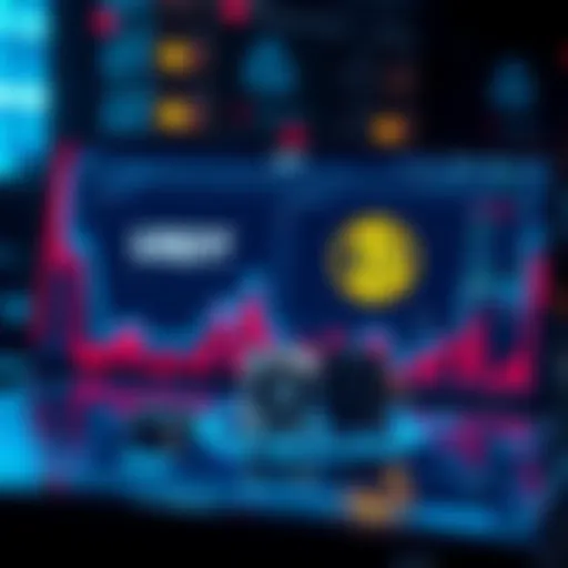 A visual representation of a decentralized swap platform showing USDT and BTC graphics with a digital wallet on a screen.