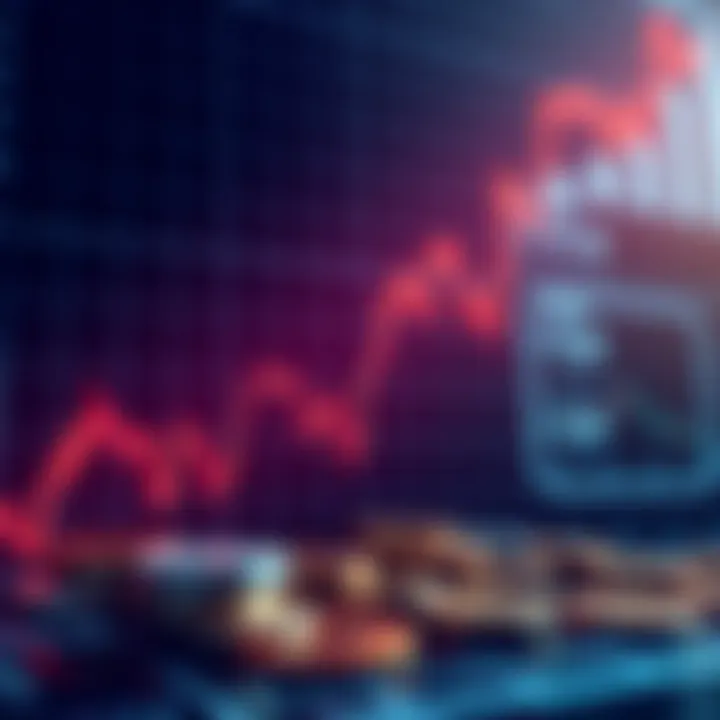 A chart showing a downward trend in cryptocurrency prices, with XRP highlighted among other currencies