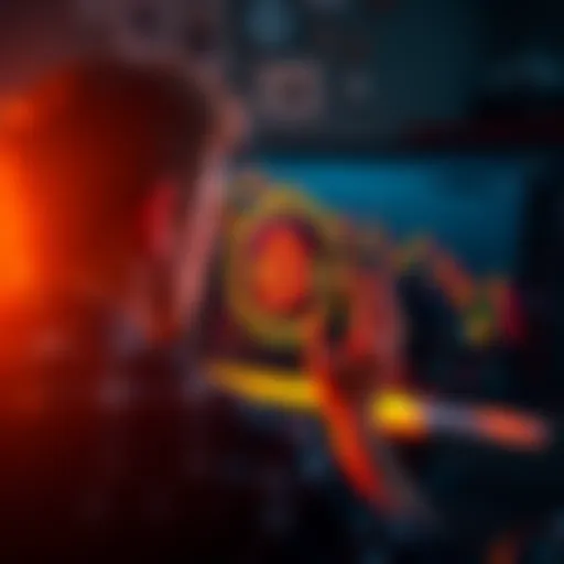 A person looking at a declining Bitcoin chart on a computer screen, with a frustrated expression.