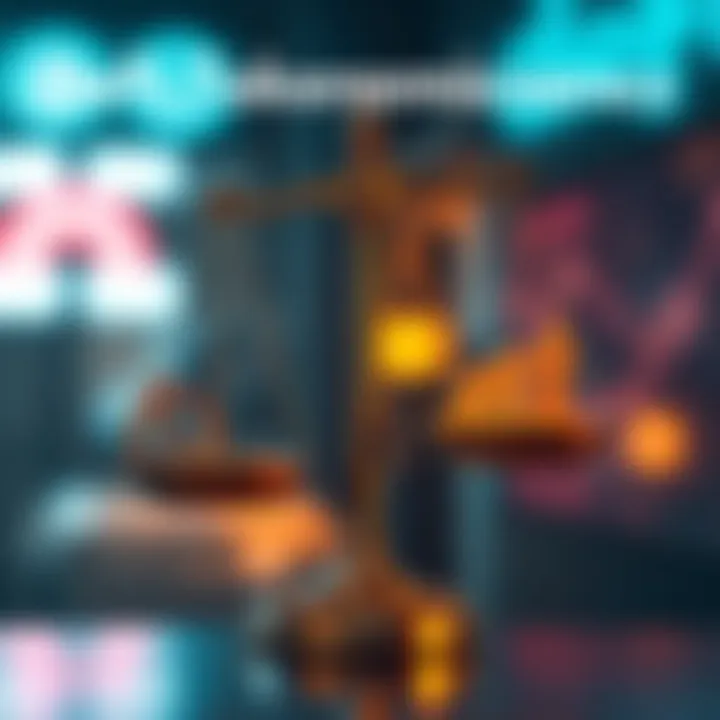 A visual representation of balancing scales with symbols of early adopters on one side and late users on the other, illustrating challenges in DeFi tokenomics design.