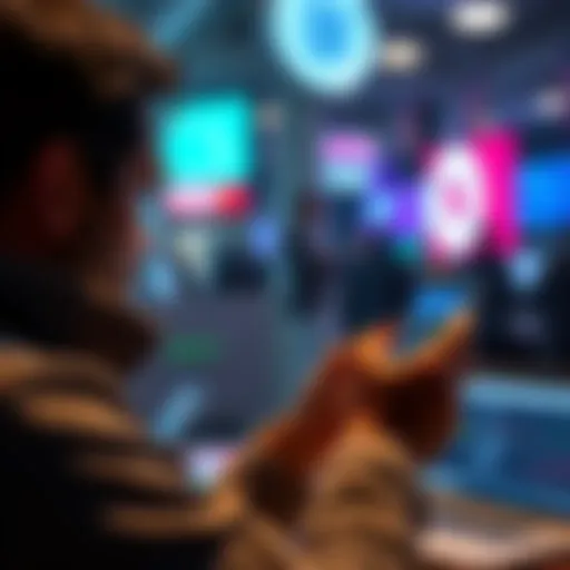 A person looking at their banking app, confused by the transfer delay, with notifications on the screen.