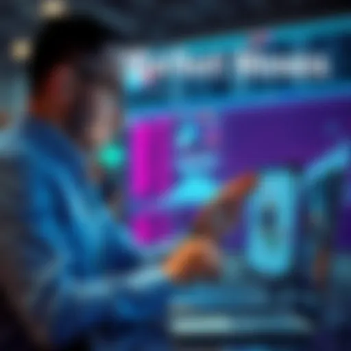 A business person reviewing Dell products and market data, highlighting potential changes in strategy.
