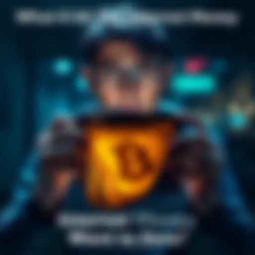 A worried man staring at an empty wallet, contemplating his financial future with digital currency, representing anxiety about money loss.