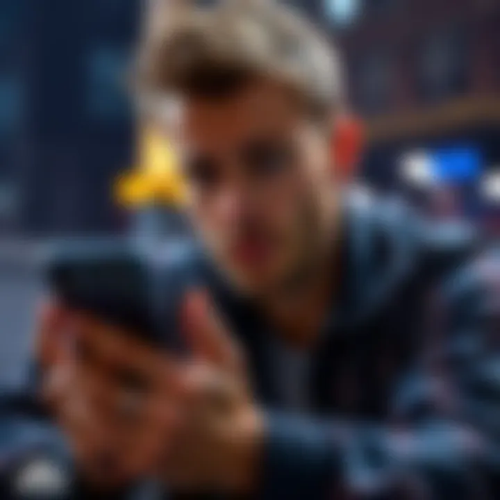 Developer looks concerned while staring at a smartphone displaying a crypto app, reflecting on its unintended consequences.