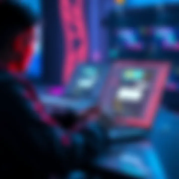 A developer using a laptop to test a new gRPC stream for Solana data with feedback form on the screen