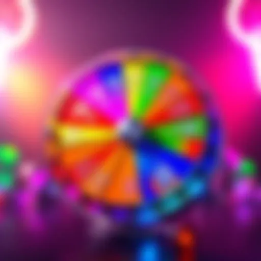 A colorful diamond wheel ready to be spun, representing opportunities for more spins.