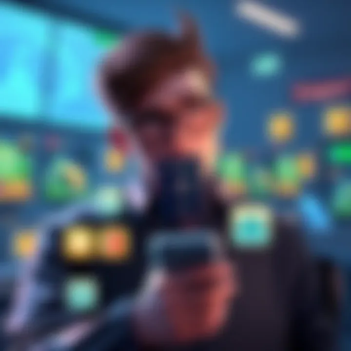 A player considers options for a new passport badge and more plots in a digital game setting, surrounded by icons representing both choices