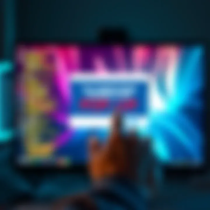 A person clicking a button to close an annoying pop-up window on a computer display