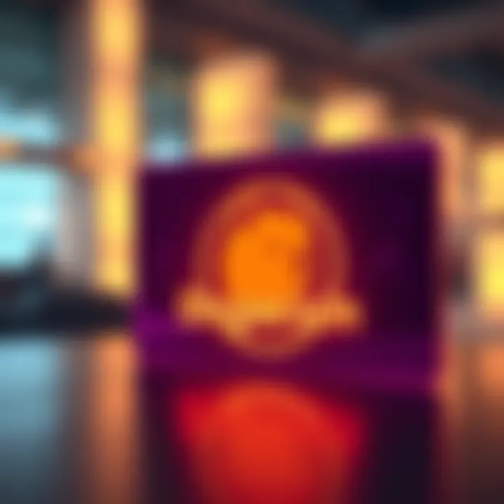 A glowing Revout Dogecoin LED Card showcasing the Dogecoin logo against a stylish backdrop