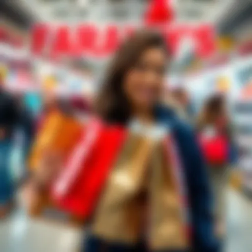 A shopper holding bags filled with discounts during early Black Friday sales