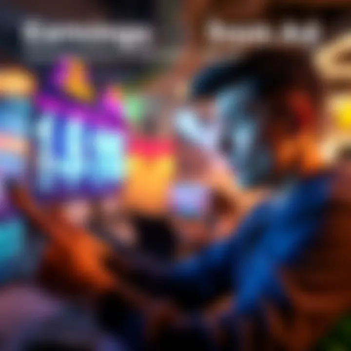 A person looking surprised while checking their earnings after viewing a 1 AB ad, with a visible increase in numbers on a screen.