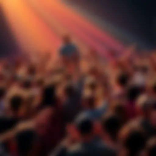 A diverse group of people standing together, raising their arms in unity, showcasing enthusiasm and teamwork.