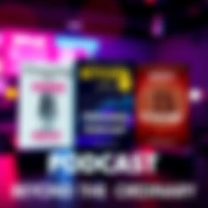 Three podcast covers featuring finance and Bitcoin themes