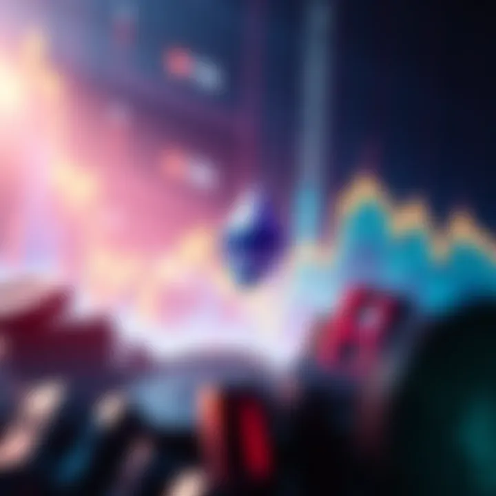 Graphic showing Ethereum price chart declining with decreasing exchange reserves in the background