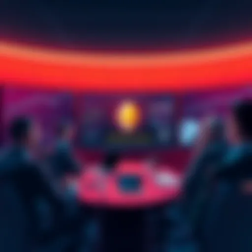 A group of people discussing Ethereum topics online, with charts and news on screens.