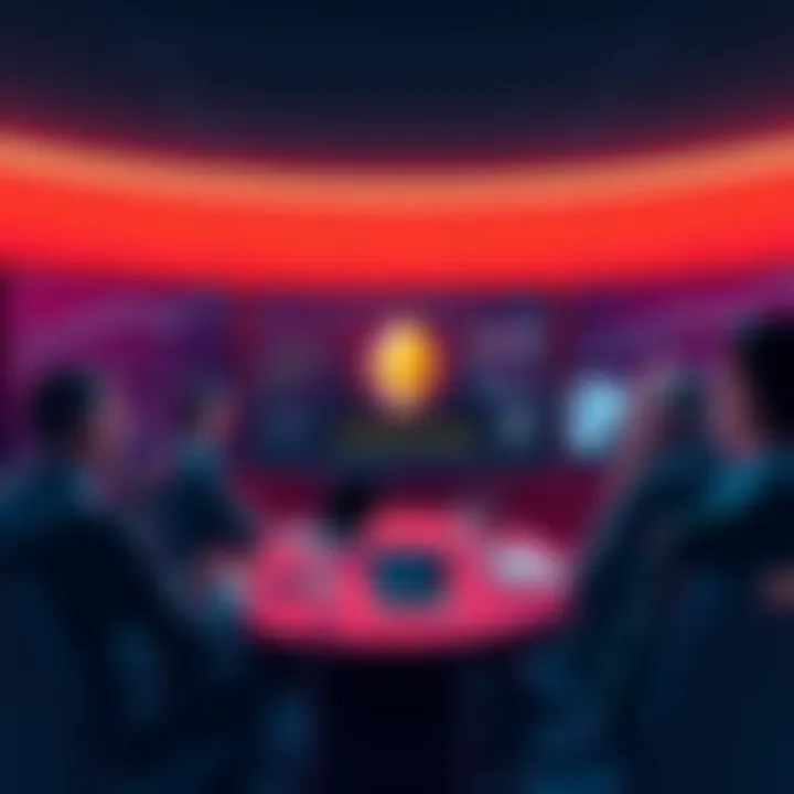 A group of people discussing Ethereum topics online, with charts and news on screens.