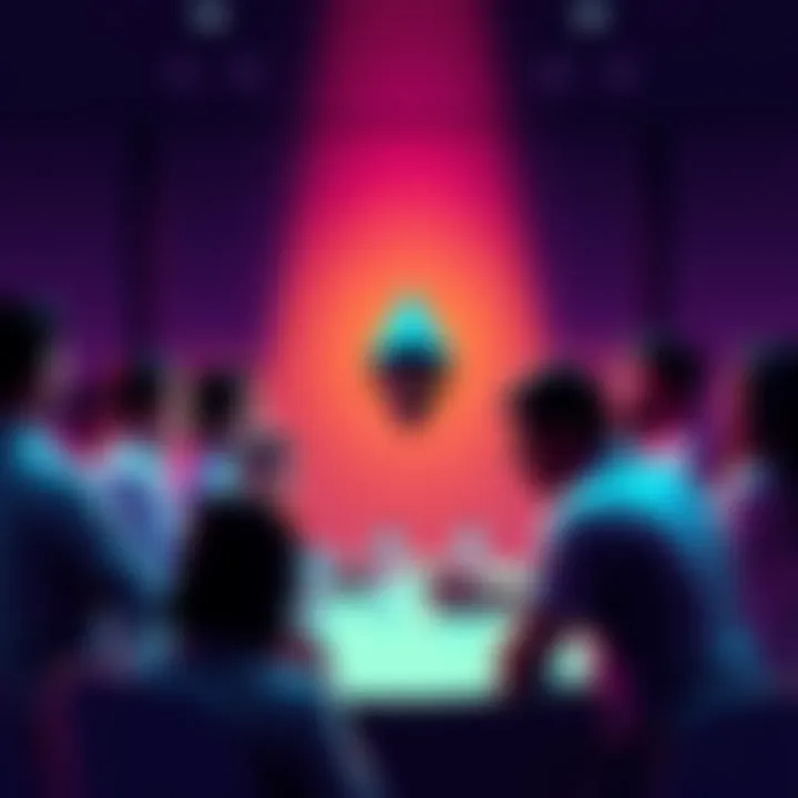 A group of people engaged in a discussion about Ethereum, sharing thoughts and ideas