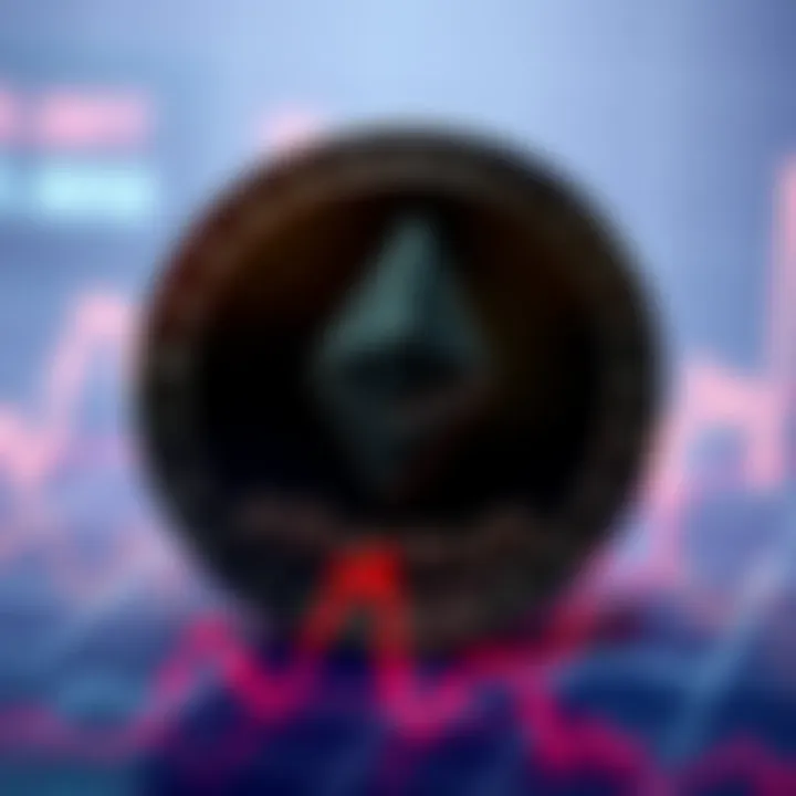 Ethereum Coin on a Graph A close-up of an Ethereum coin surrounded by a growing price trend graph, showing fluctuations in value in 2026.