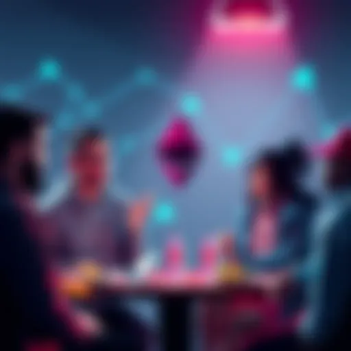People engaging in discussion about Ethereum, sharing insights and news